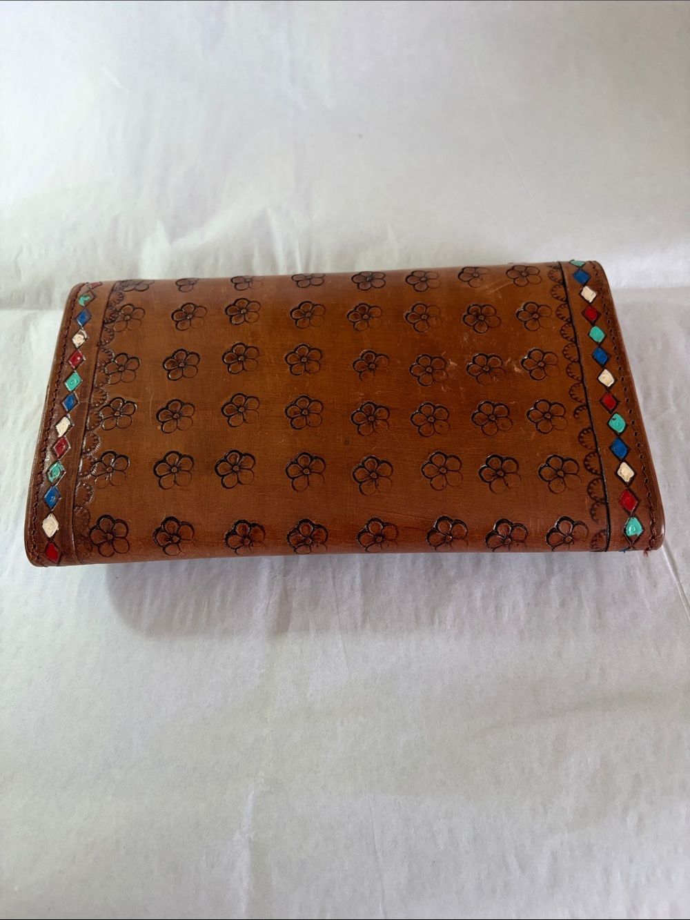 Vintage Myra Bag Hand Tooled Leather Wallet - Picture 2 of 6